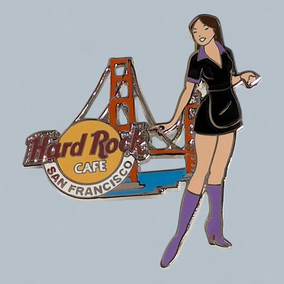 Accessories - Hard Rock Pin 2004 San Francisco Girls Of Rock Waitress Golden Gate Bridge